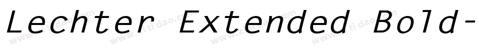 Lechter Extended Bold字体转换